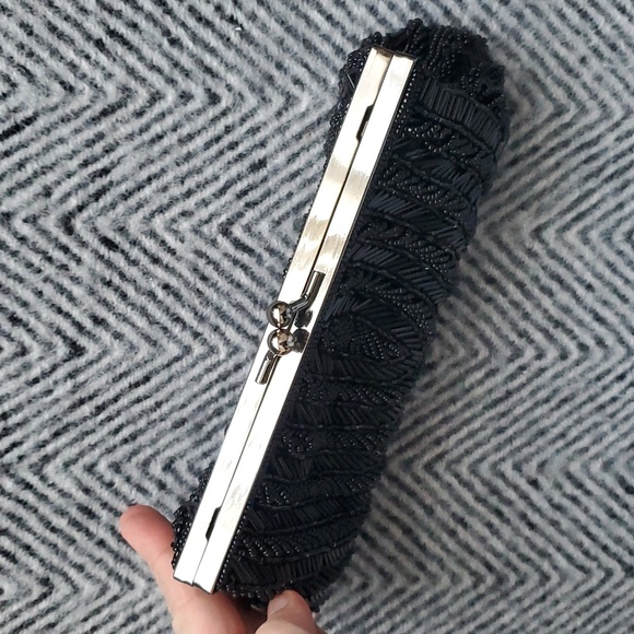 VTG beaded black purse - Picture 5 of 10